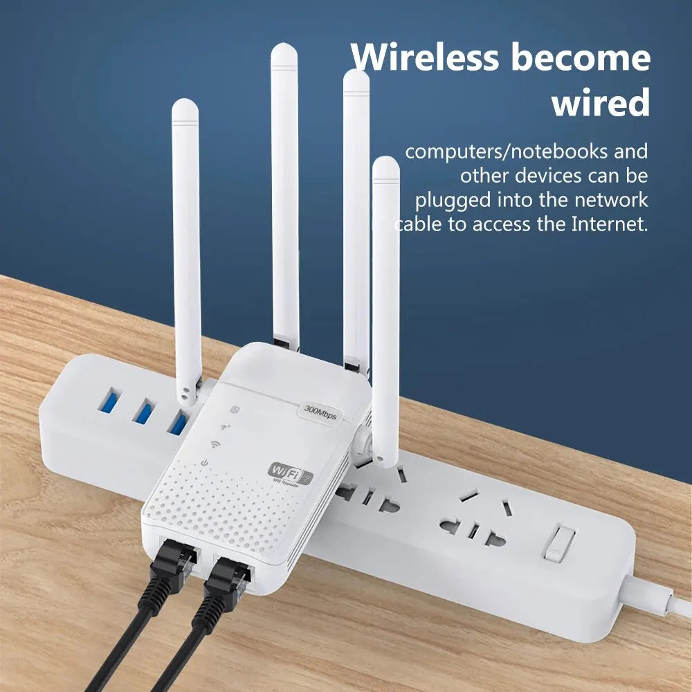 300Mbps Wireless WiFi Repeater 2.4G Signal Router 802.11N Long Range