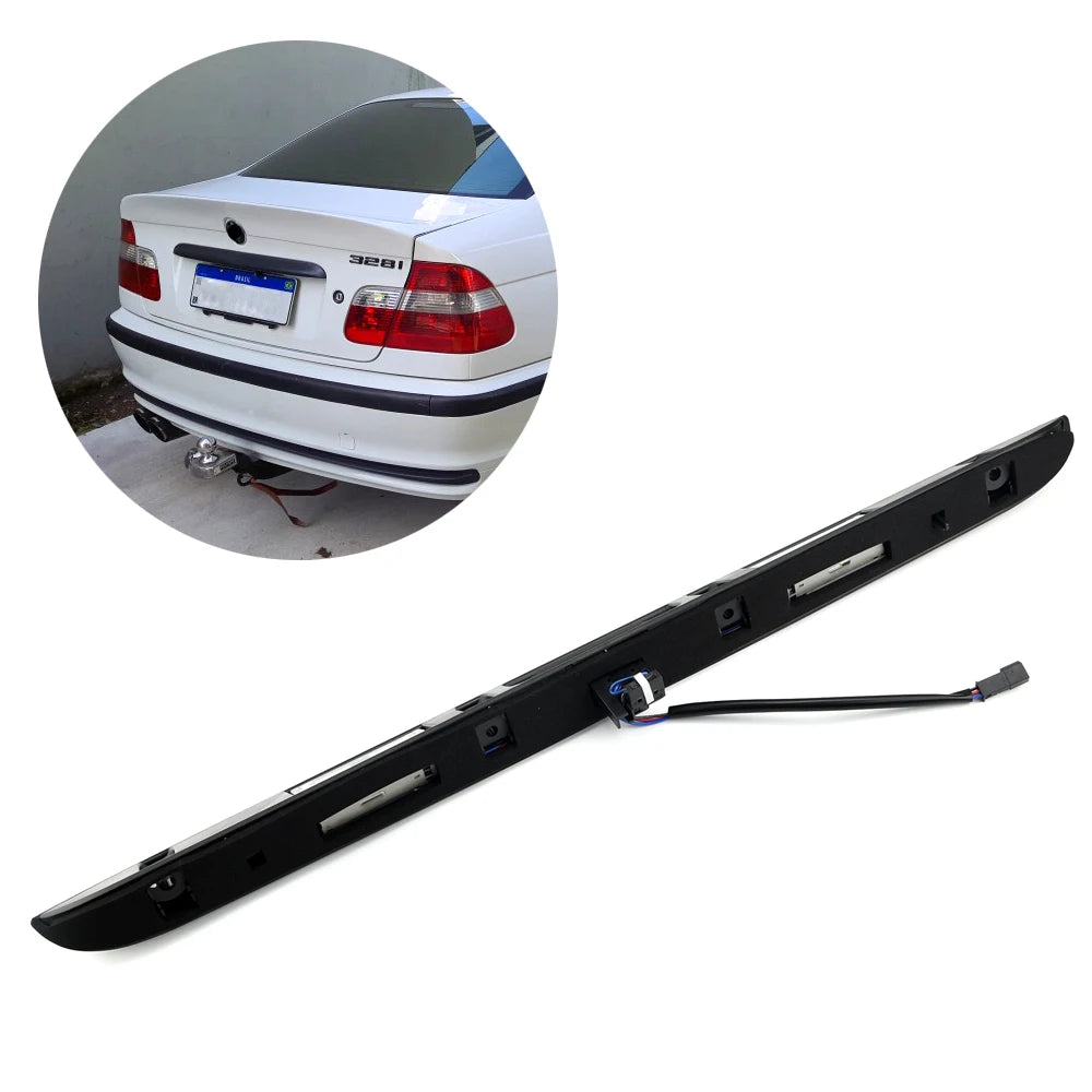 Black Tailgate Switch Car Trunk Lid Grip With Key Button For BMW E46