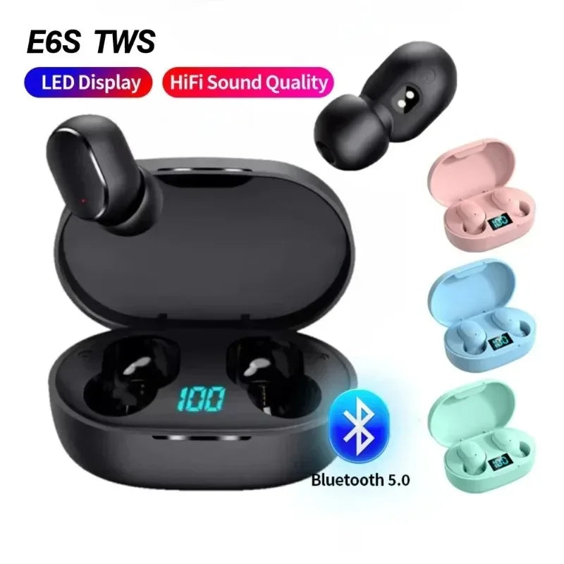 TWS E6S Fone Bluetooth Earphones Wireless Bluetooth Headset Noise
