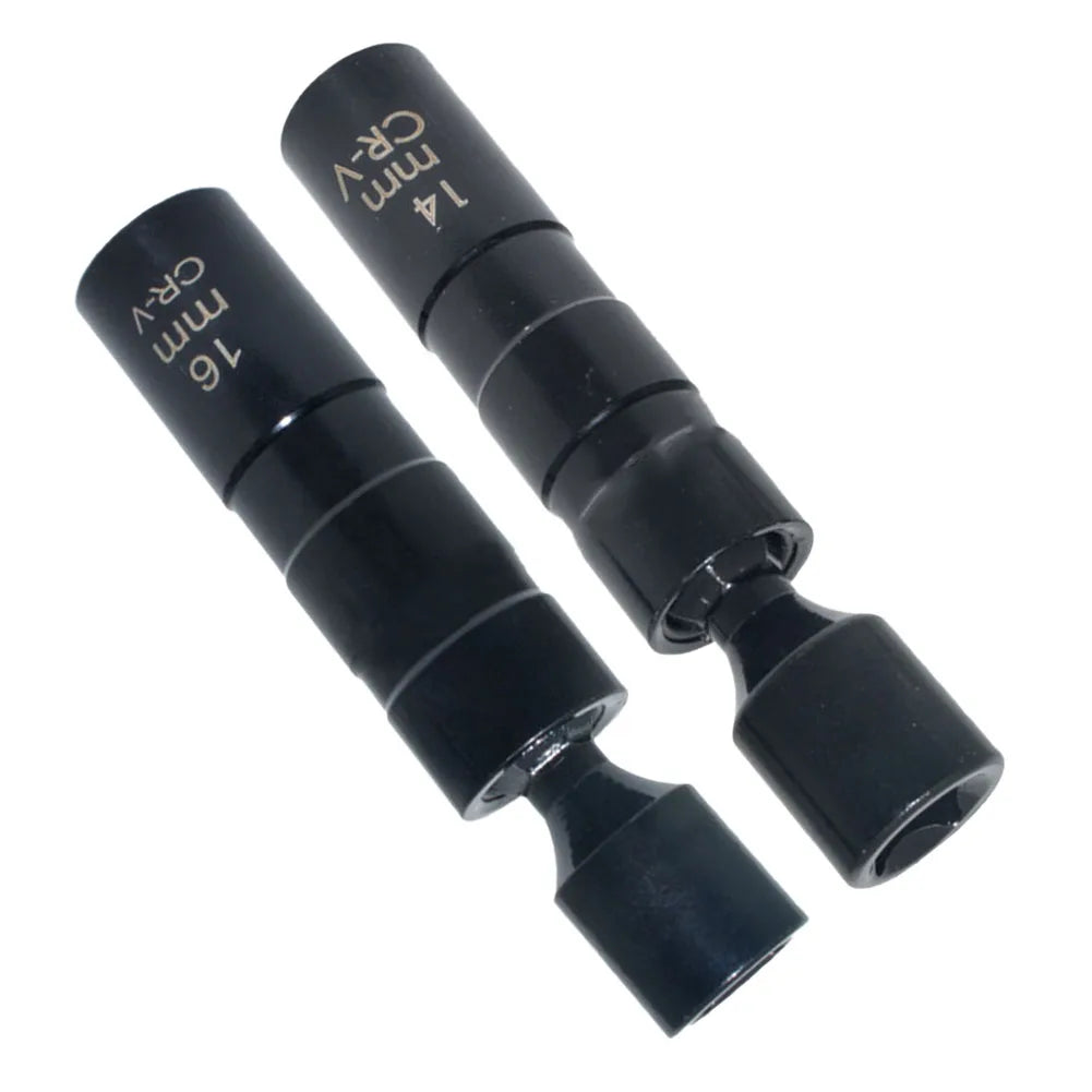 2pcs Spark Plug Socket Wrench Adapter 14mm16mm Universal Joint With