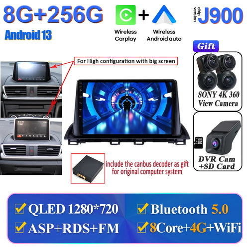 Car Multimedia Android For Mazda 3 Axela 2014-2017 2018 2019 Head Unit