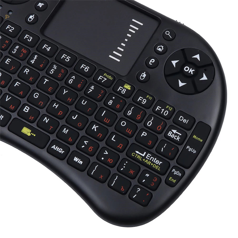 3-Color Backlit I8 Mini Wireless Keyboard 2.4GHz Air Mouse English