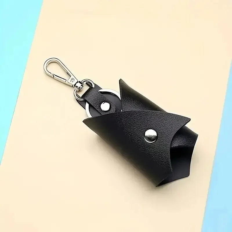 1pc Keychain Pendant PU Leather Car Key Protector Household Anti-lost