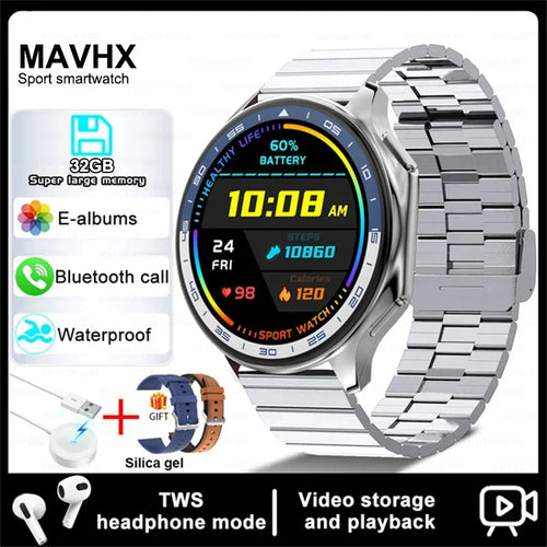 2024 New For OPPO Watch X Smart Watch Men 4G Memory MP4 Music Video 3D