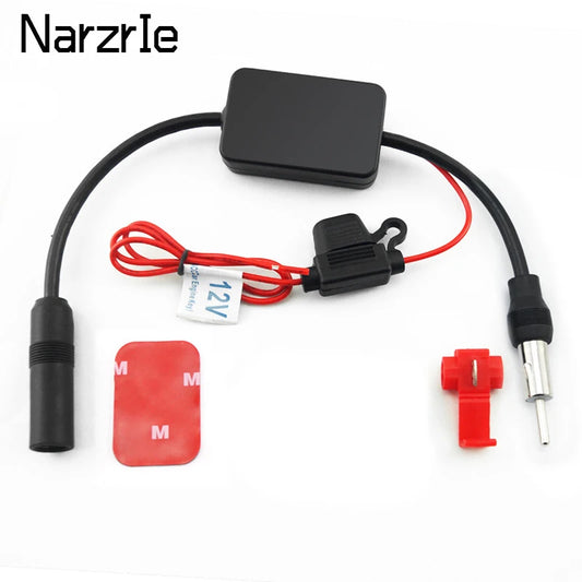 12V Car Radio Antenna FM/AM Radio Signal Amplifier Booster Car Antenna