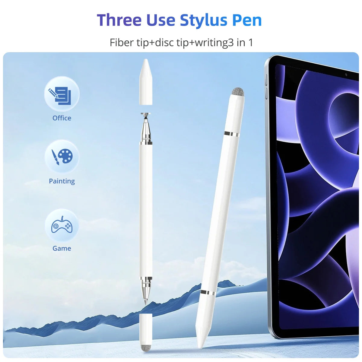 3 In 1 Stylus Pen For Android IOS Touch Pen Drawing Capacitive Pencil