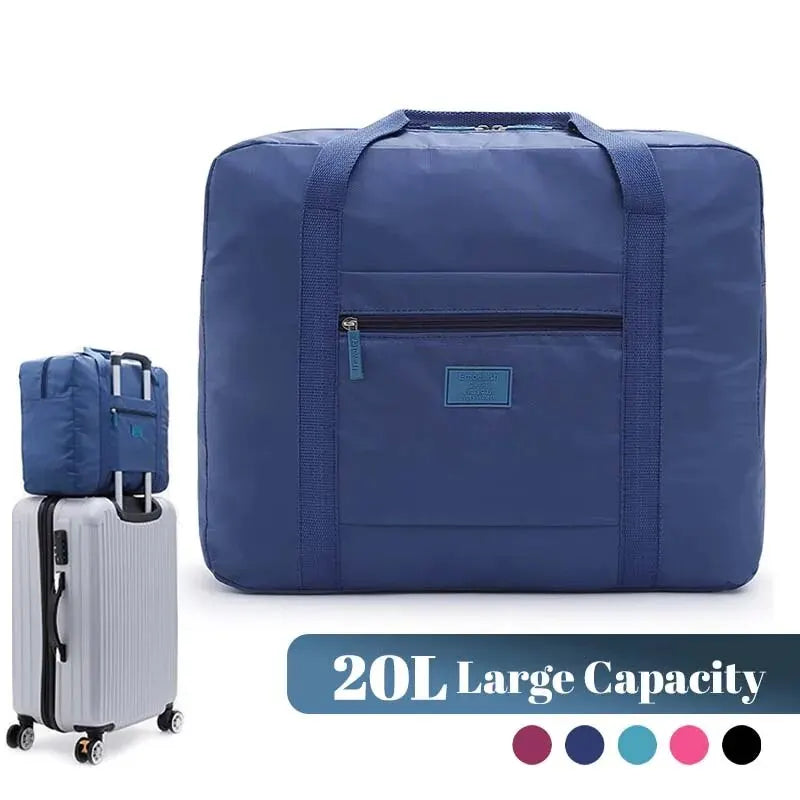 Lightweight Foldable Travel Duffel Bag: Unisex Tote Carry-On Luggage