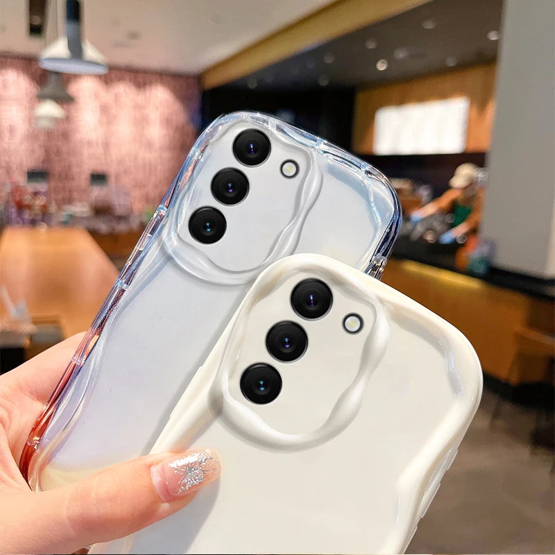 Clear Soft Wave Phone Case for Samsung Galaxy S24 S23 S22 S21 Ultra