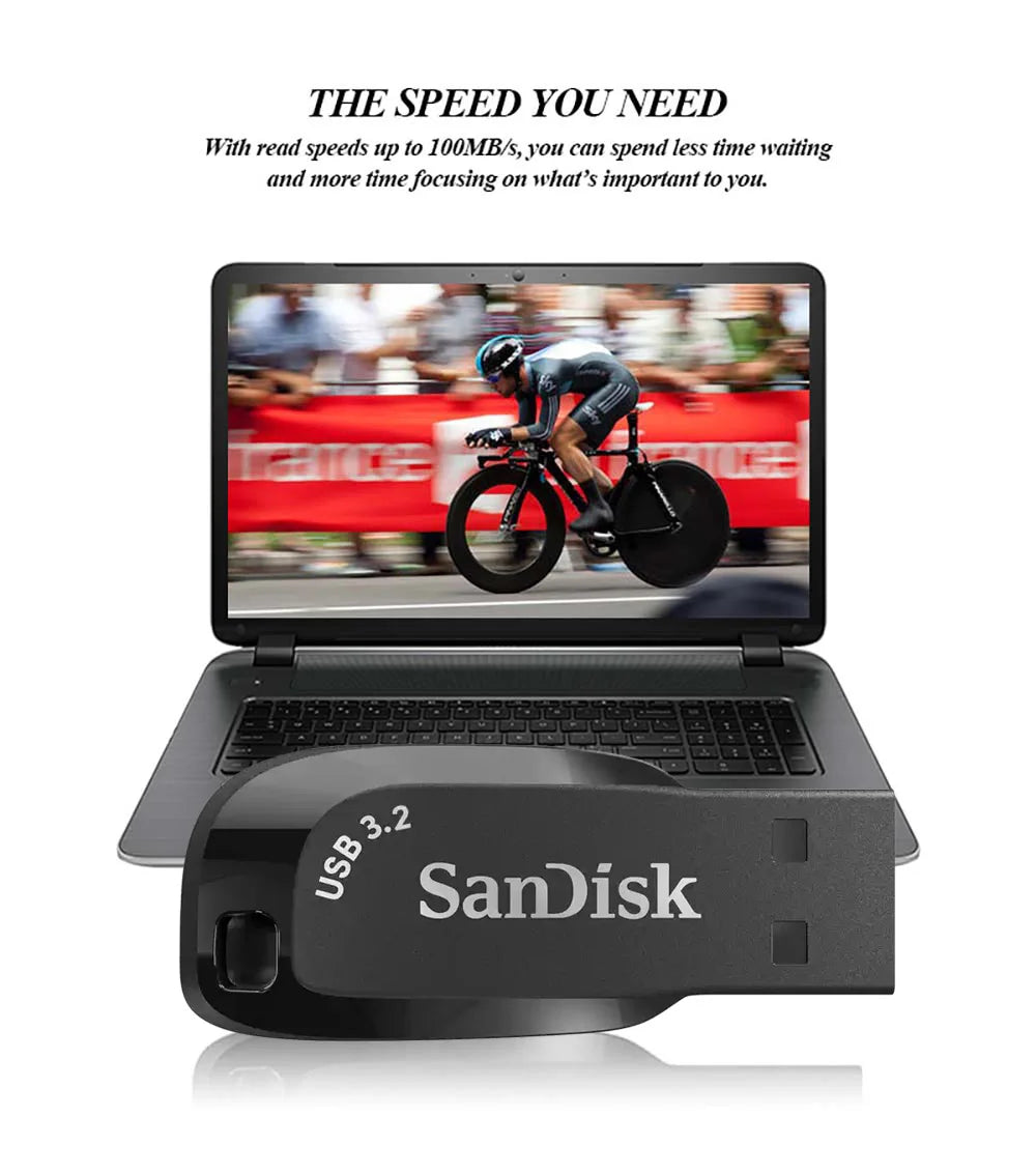 SanDisk USB 3.2 USB Flash Drive 64GB Pen Drive Memory Stick CZ410