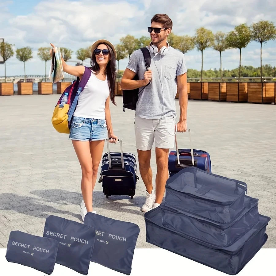 6 Pcs Travel Luggage Storage Bags, Versatile Lightweight Storage
