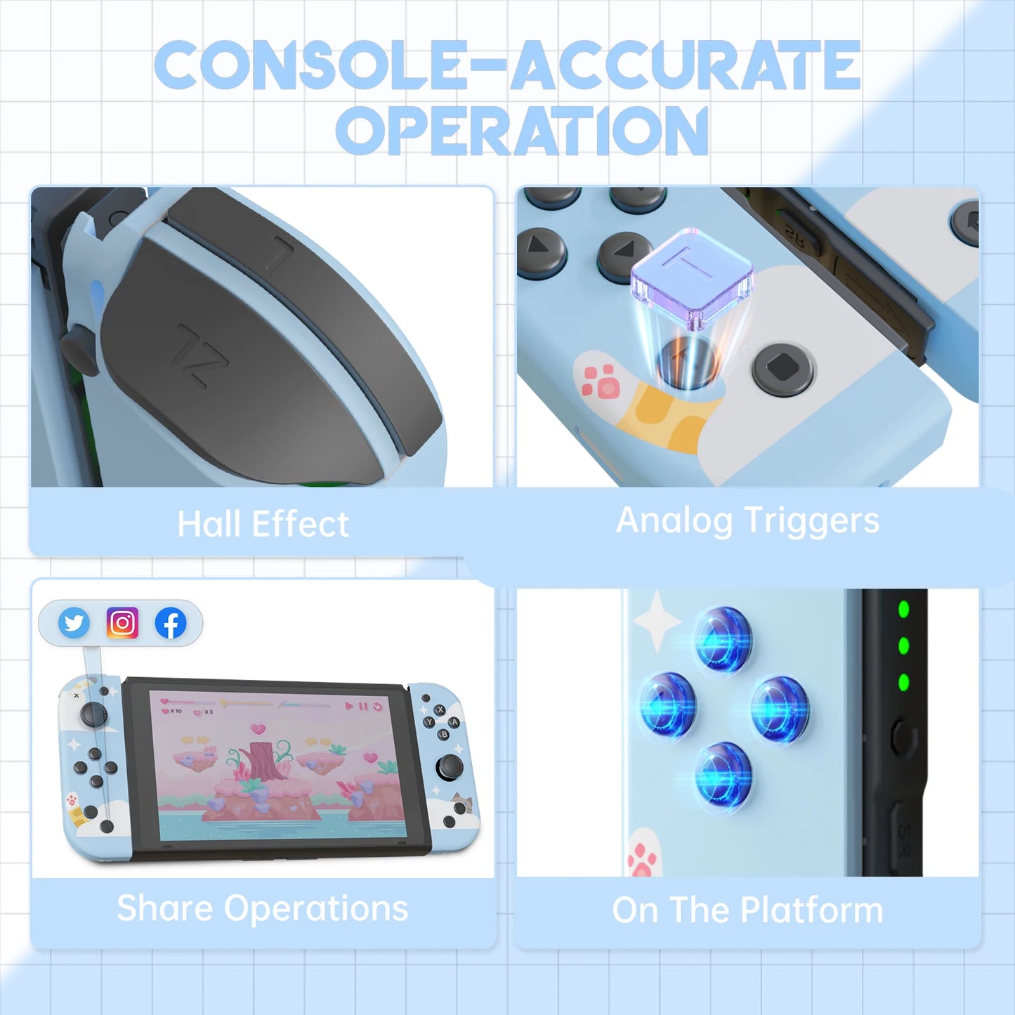 For Joycons joystick For Nintendo Switch/Pc Gamer/Android/Video Mini