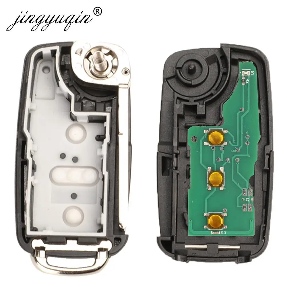 jingyuqin 3BT Remote Flip key 434MHz ID48 Chip for VW Volkswagen GOLF