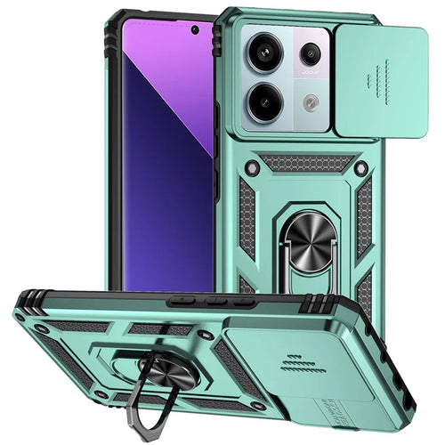 Shockproof Armor Funda For Xiaomi Redmi Note 13 Pro 5G 4G Slide Lens