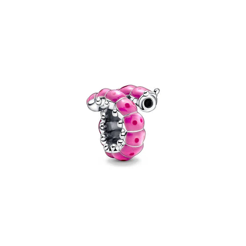 2024 New Sping Pink Bag Pany Flower Caterpillar Diy 925 Sterling