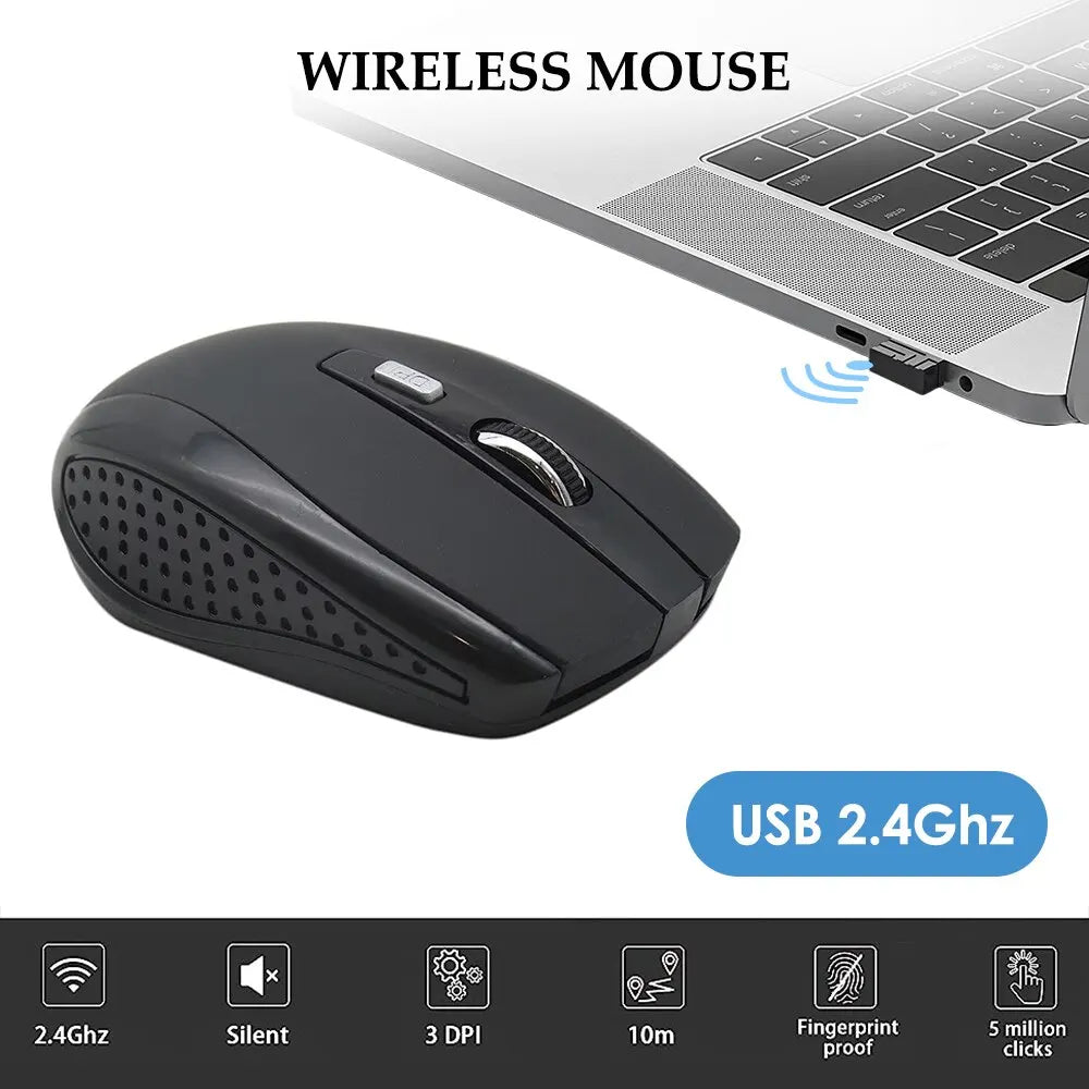 Wireless Mouse Silent Mouse 2.4G Portable Mobile Optical Office Mouse