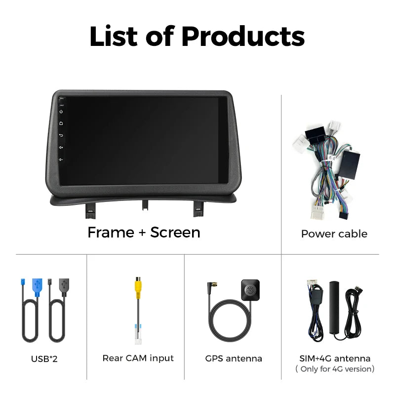 Ainavi Car Radio for Renault Clio 3 2005-2014 Wireless CarPlay Android