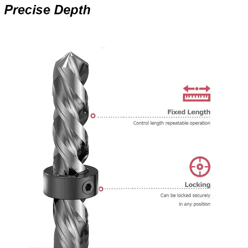 Drill Stoper Collar Set Stop Bit Ring Shaft Limit Metric Lock Steel