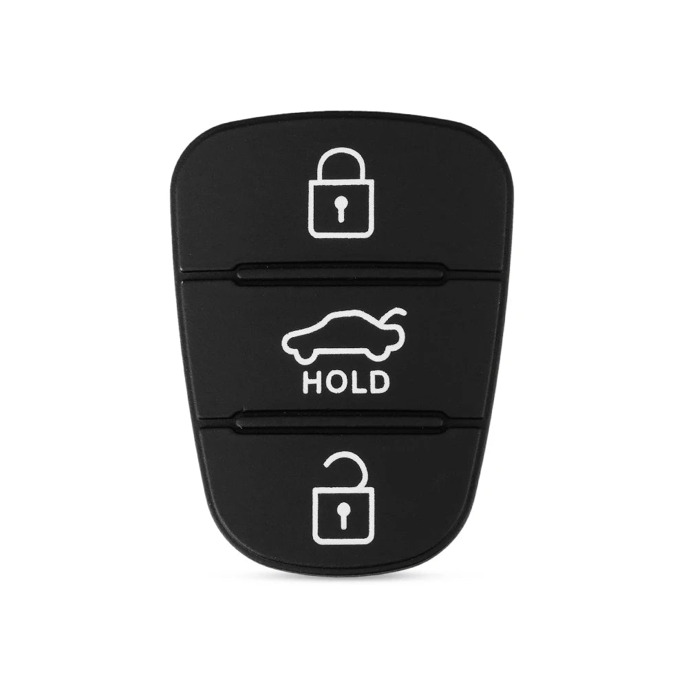 KEYYOU 3 Button Remote Key Fob Case Rubber Pad For Hyundai I10 I20 I30
