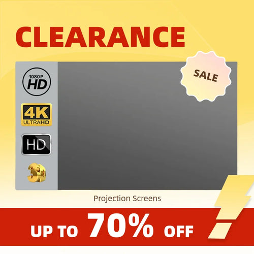 Clearance_Portable Projector Screen High Brightness 16:9 Metal Anti