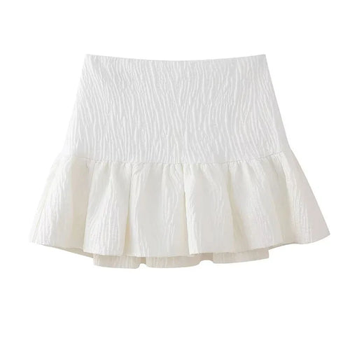 TRAFZA Spring Fashion Women Suit White Turn-Down Collar Long Sleeves