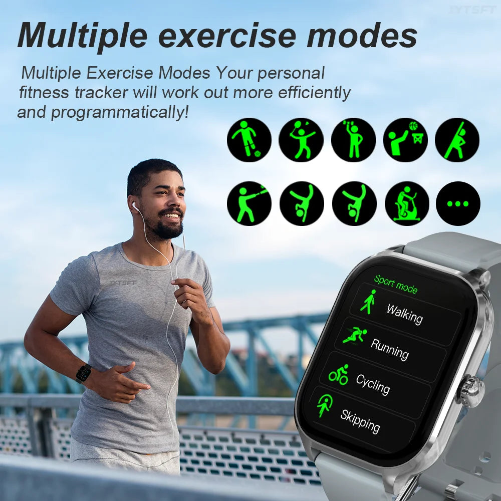 LAXASFIT 2024 New Fashion Smart Watch Heart Rate Monitor Sports