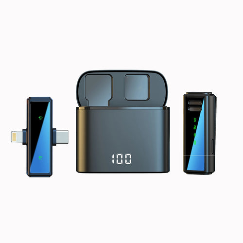 LEETA Wireless Lavalier Microphone Mini Portable Noise Reduction Audio