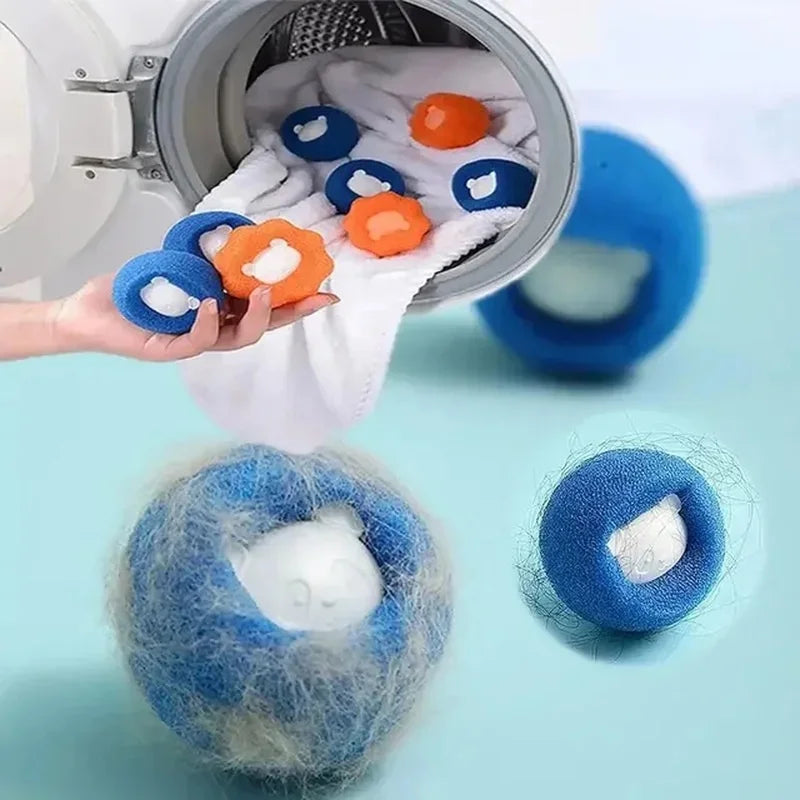 Washing Machine Bear Cleaning BallsPet Hair Remover Reusable Ball