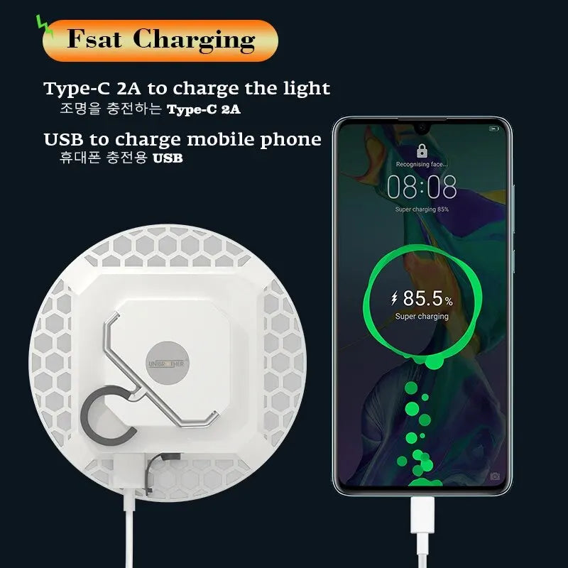 Rechargeable Powerful Light Camping Lantern with Magnet Strong Light