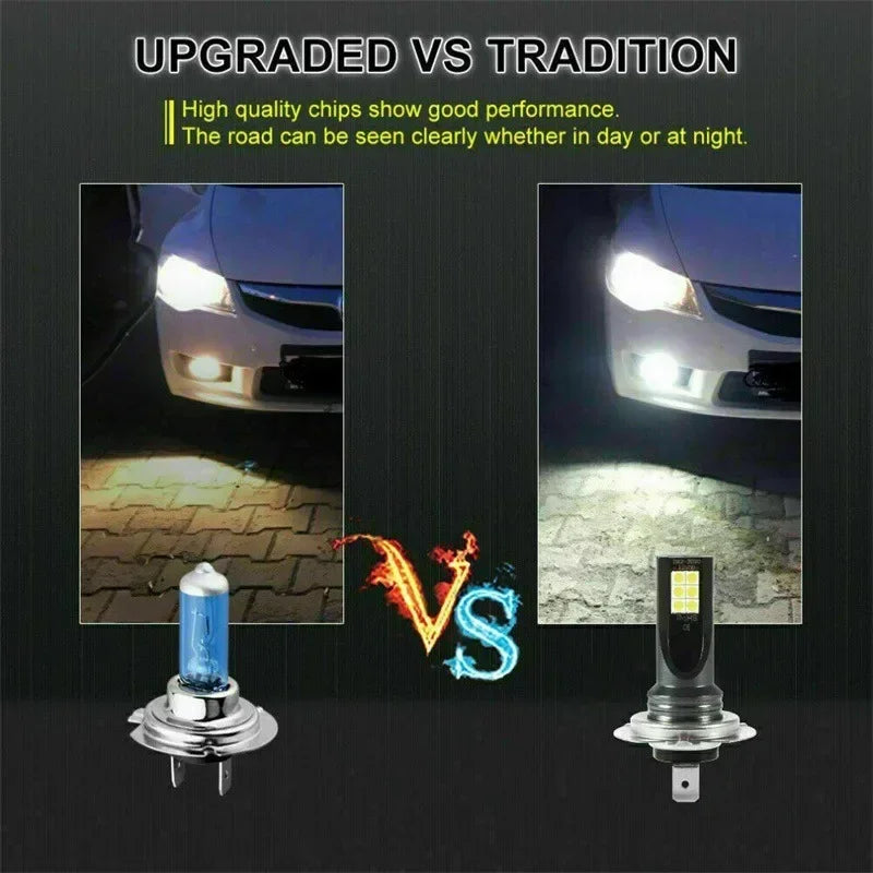 2Pcs H7 12LED Car Headlight Bulb Kit Waterproof Car Fog Light Bulbs