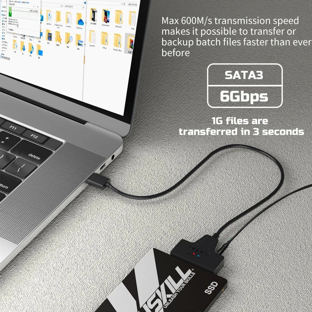 USB 3.0 to SATA/Type-C Adapter Sata Cable 2.5/3.5 Inch SSD HDD SATA