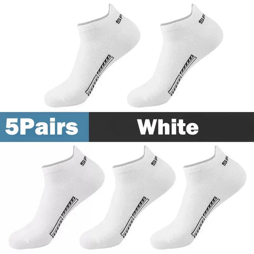 5 Pairs Men's Socks High Quality Women's Low Cut Round Neck Ankle