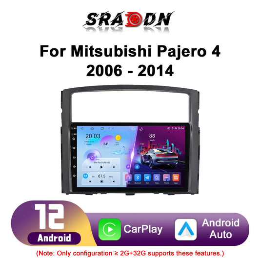 For Mitsubishi Pajero 4 2006-2014 Car Radio Android Automotive