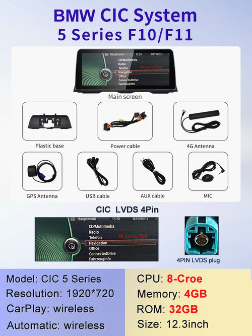 2024 New ID6 ID7 ID8 UI 12.3inc Android System Wireless Carplay AUTO