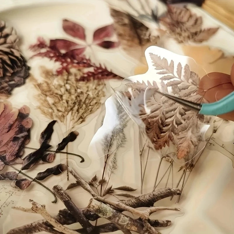 40 glossy rose stickers with crystal decorations, self-adhesive floral