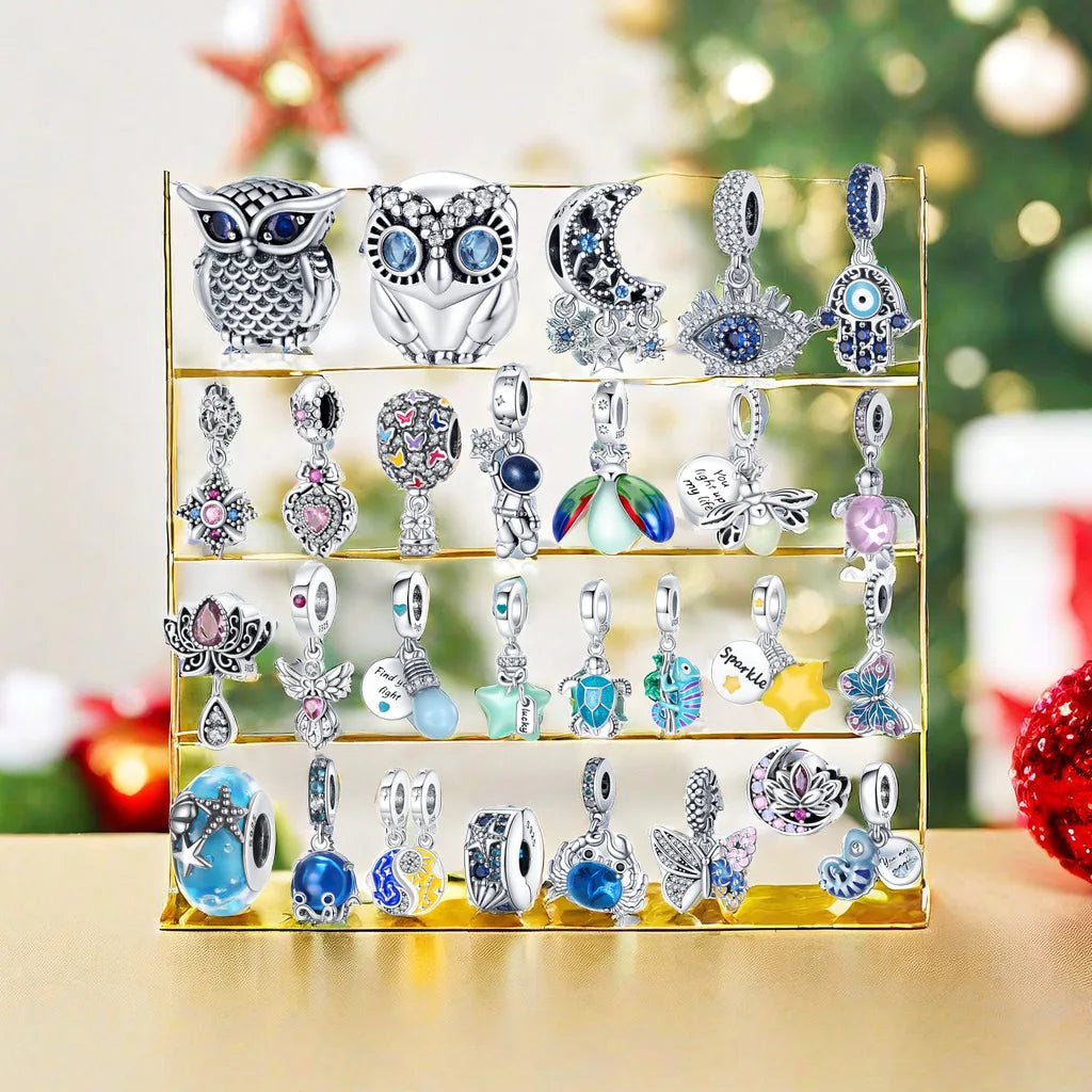 Sterling Silver 925 Devil Eye Charm Owl Miracle Beads Suitable for