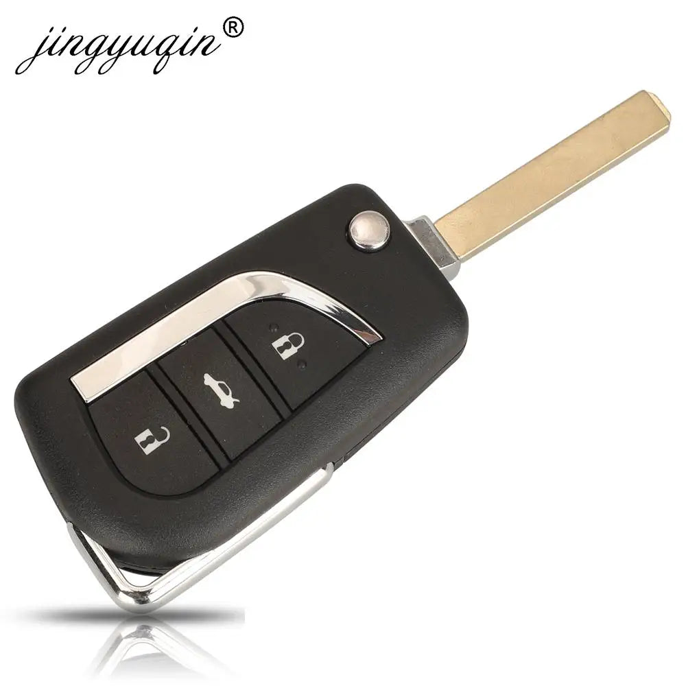 jingyuqin VA2 Flip Remote Car Key Fob 433MHz H-8A for Toyota Aygo