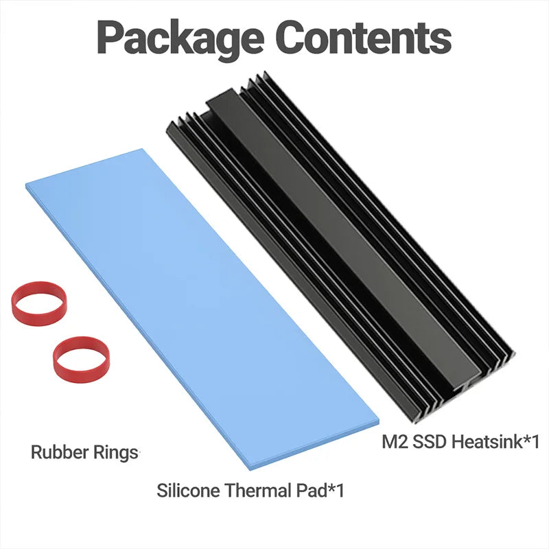 TEUCER M.2 SSD Heatsink M2 2280 Solid State Hard Disk Aluminum