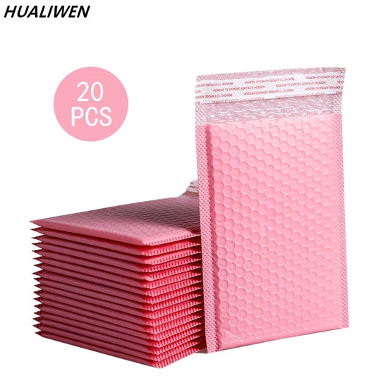 20pcs Bubble Mailers Pink Poly Bubble Mailer Self Seal Padded