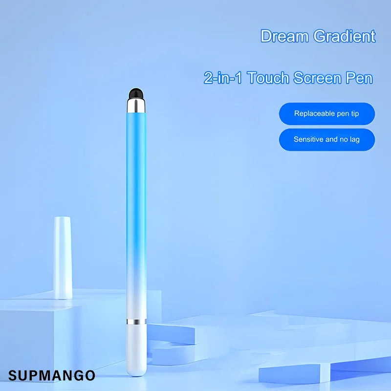 2 In 1 Stylus Pen For Cellphone Tablet Capacitive Touch Pencil For