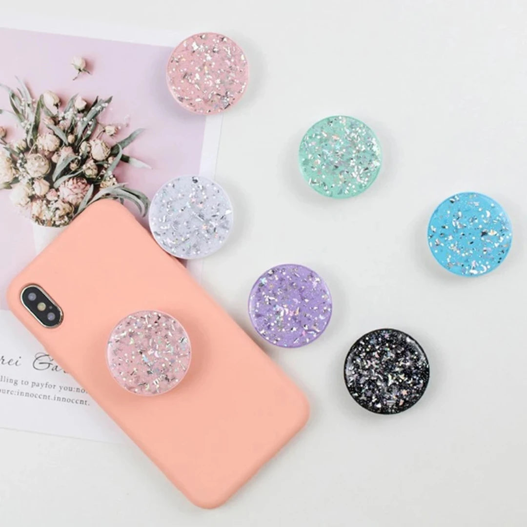 Round Glitter Phone Holder Ring Holder Universal Mobile Phone Finger