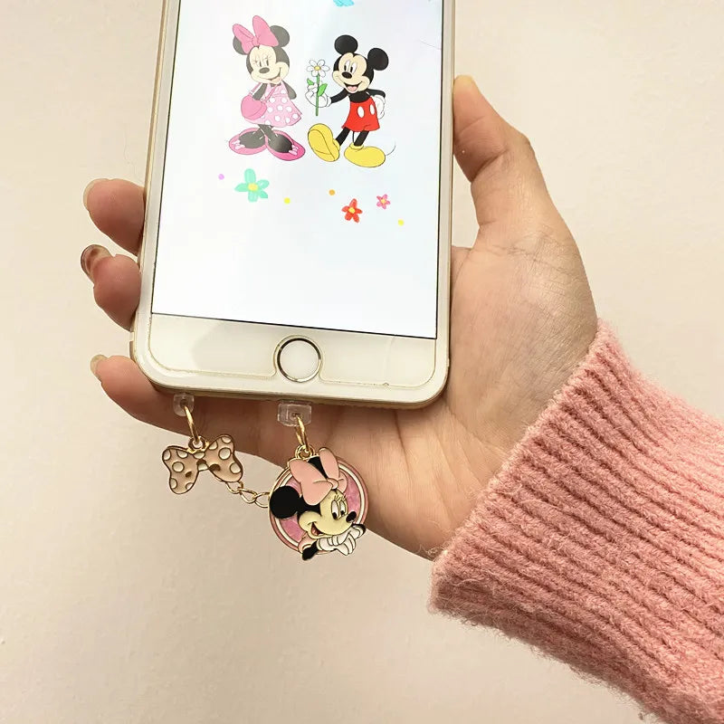 MINISO Minnie Mickey Phone Anti-Dust Plug For iPhone Samsung Xiaomi
