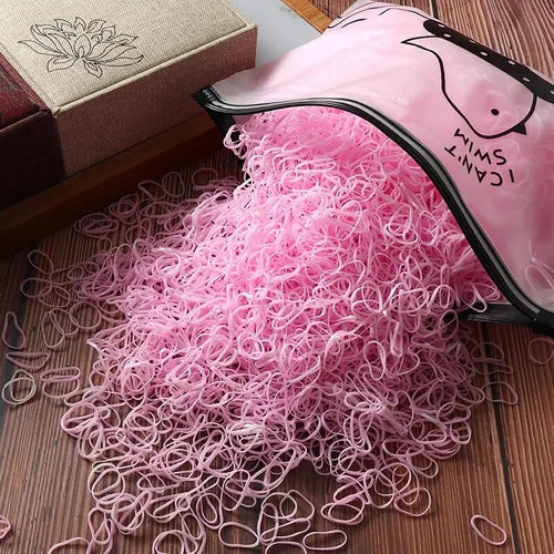 Children's Rubber Bands Small Disposable Leather Covers Tie Headbands