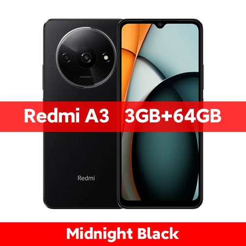 Global Version Xiaomi Redmi A3 Smartphone 64GB / 128GB ROM 6.71" Dot