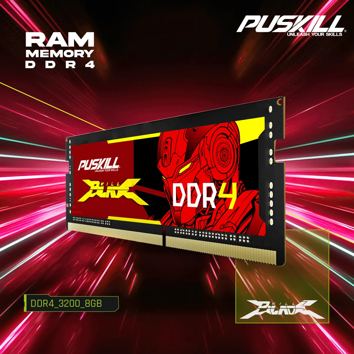 PUSKILL DDR4 DDR3L Memoria Ram Notebook 32GB 16GB 8GB 4GB 3200 2666