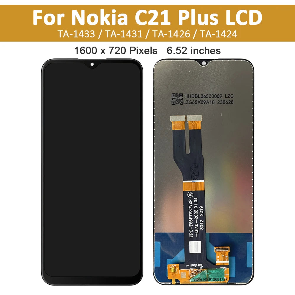 6.52" Original LCD For Nokia C21 Plus TA-1426 TA-1424 LCD Display