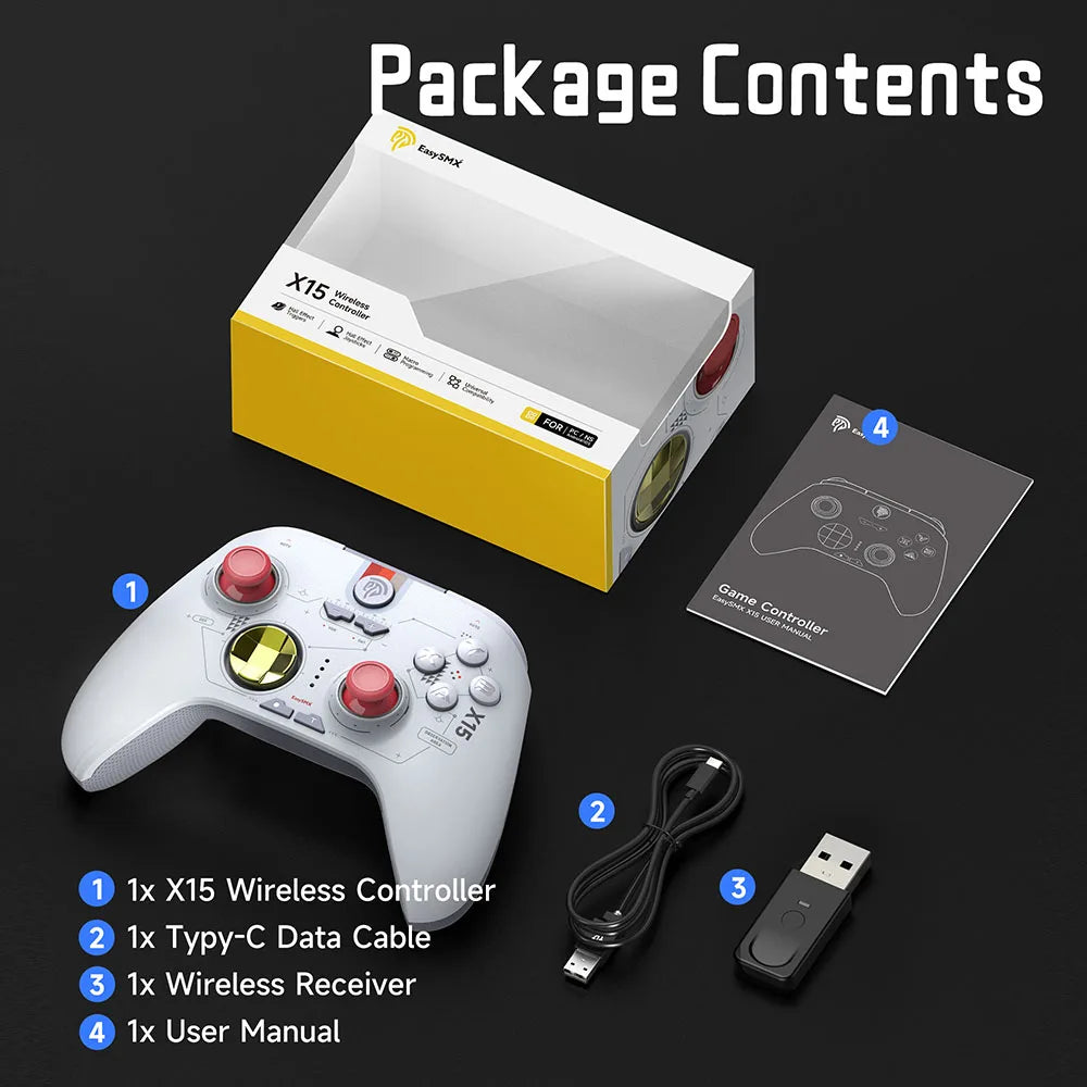 EasySMX X15 RGB Wireless Gamepad, Bluetooth Gaming Controller