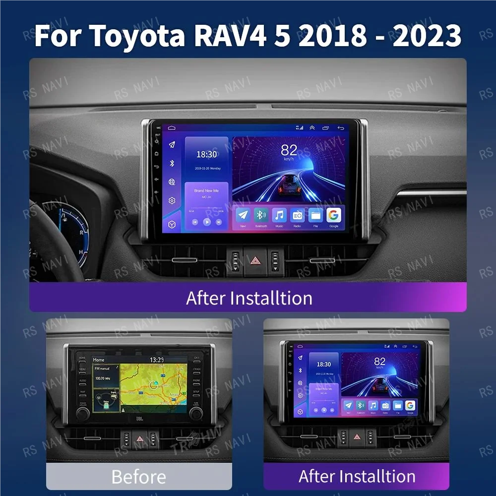 Android 14 Carplay Car Radio For Toyota RAV4 XA50 2018 2019 2020