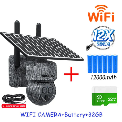 INQMEGA 8MP 4G SIM Card / WIFI Solar Camera Outdoor Security