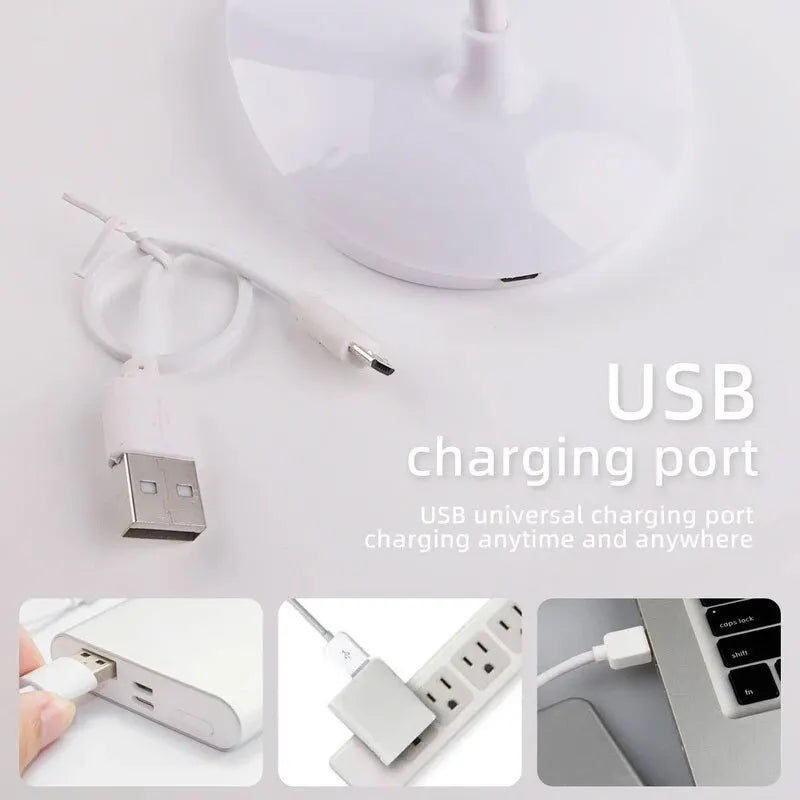 LED Desktop Desk Lamp USB Rechargeable Lighting Eye Protection Room