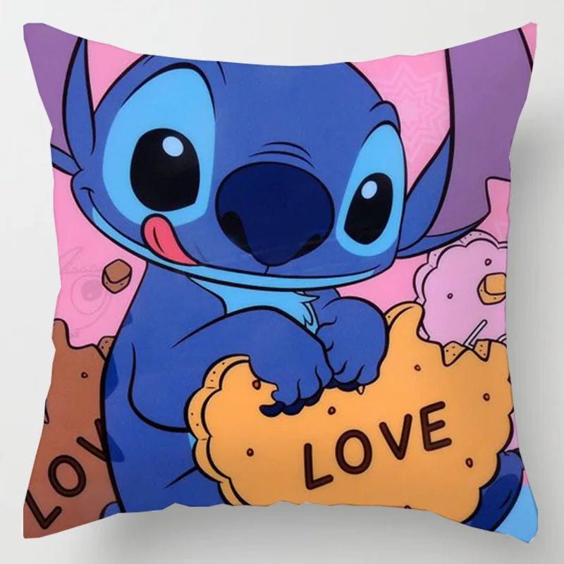 Anime Figure Disney Stitch Double Sided Print Pillowcase Kawaii Stitch